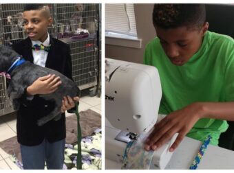 12χρονος ράβει παπιγιόν για αδέσποτα για να είναι όμορφα στις φωτογραφίες και να βρουν σπίτι